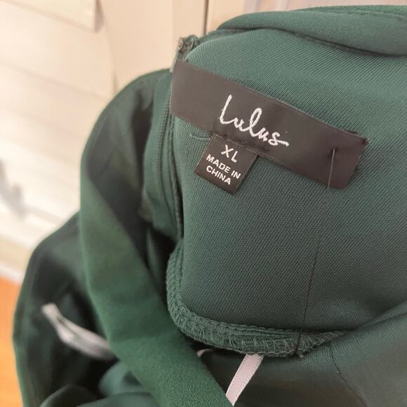 Lulu’s Instant Icon Dark‎ Green V-Neck Sleeveless Jumpsuit Size XL - Picture 9 of 10